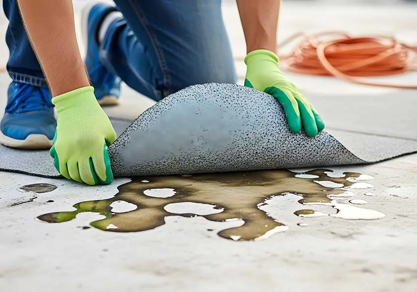 Slab leak detection